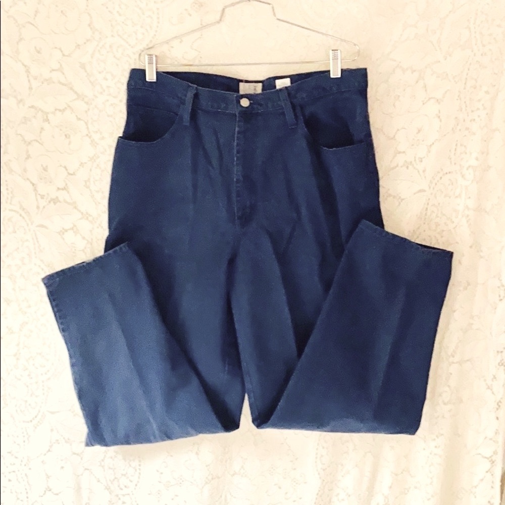 Vintage 1980s LA Sasson High-Rise Navy Blue Jeans Women’s Plus Size 20